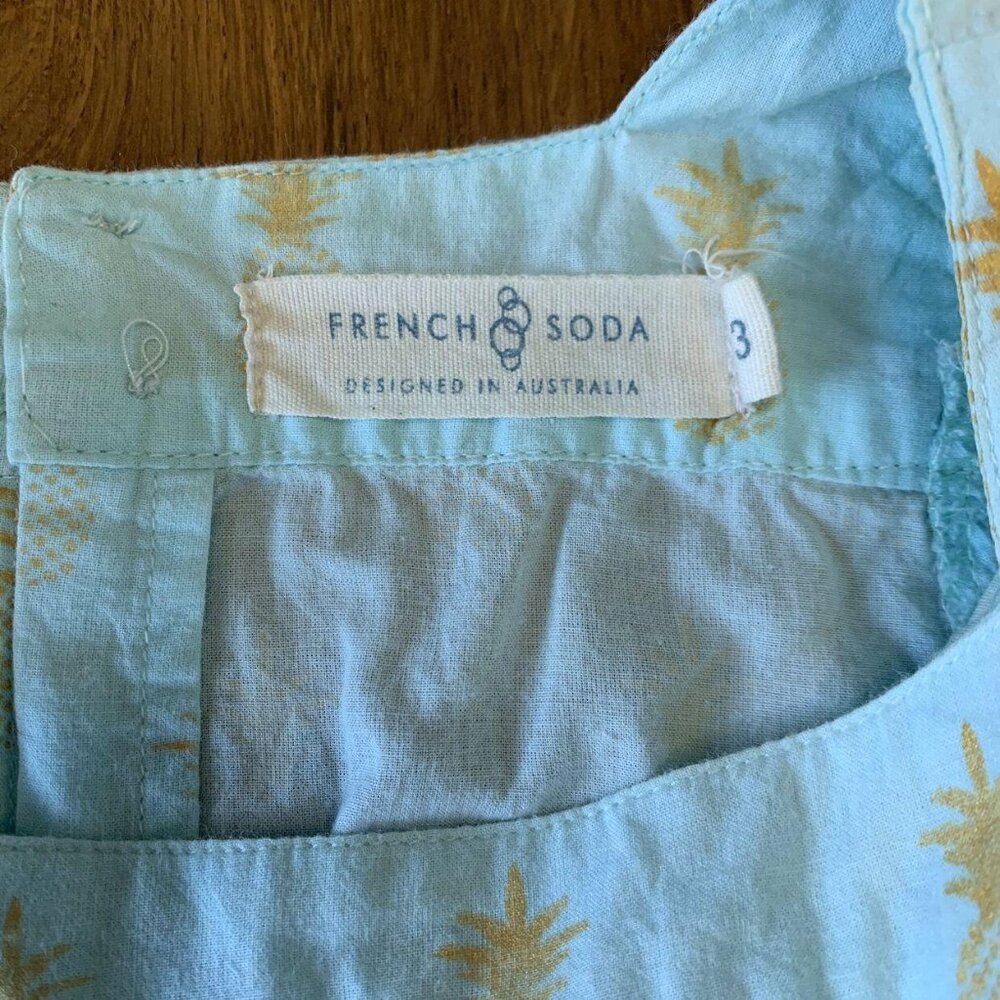 FRENCH SODA Pineapple Romper Girls 3 3T Summer Playsuit Romper Toddler Girl - Picture 6 of 7